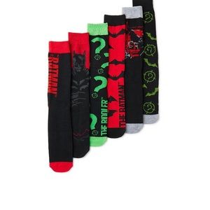 New Mens The Batman 6 Pair Crew Socks